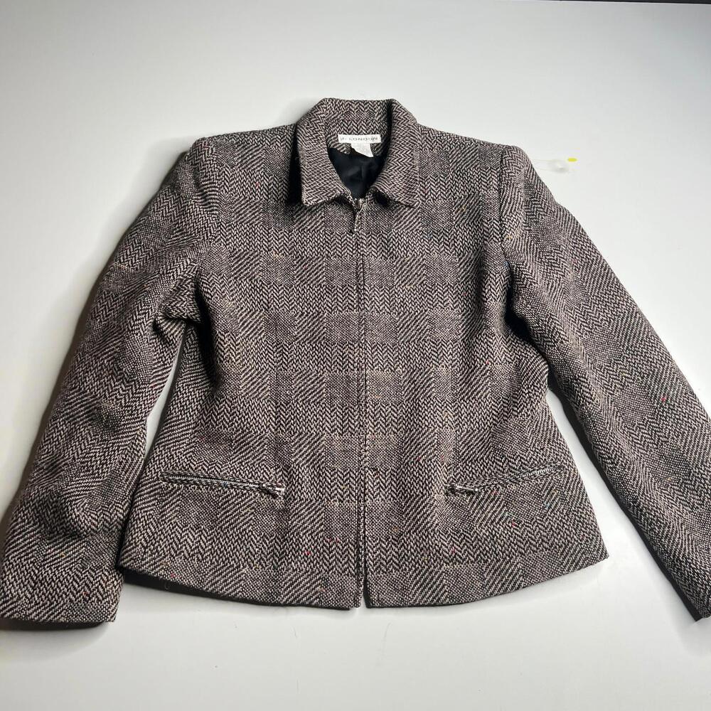 90s Vintage J. London‎ Women’s Wool Tweed Jacket Size 8 – Made in Ukraine